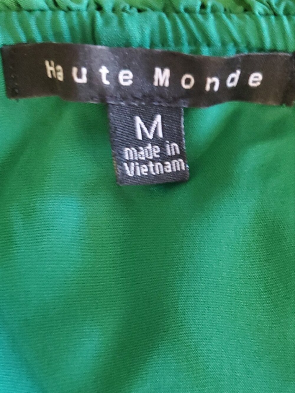 Haute Monde Emerald Green Off-Shoulder Ruffle Tie-Waist Blouse - Picture 9 of 13